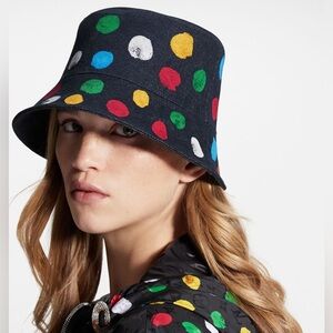 Louis Vuitton x Yayoi Kusama Reversible Painted Dots Bucket Hat Denim